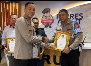 Polres Garut Berikan Penghargaan Kepada Polisi Penyelamat Korban Ganjal ATM