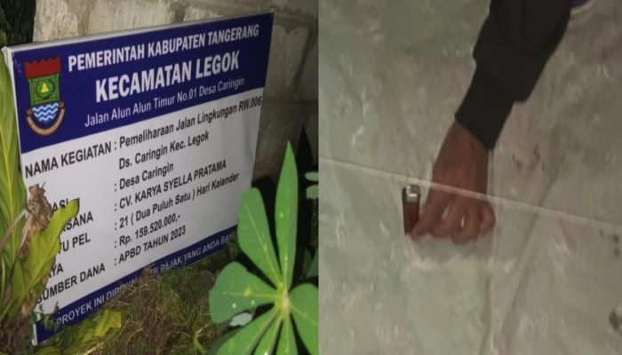 Ketebalan Beton Setinggi Korek, Diduga CV Karya Syella Pratama Kerjakan Proyek Tak Sesuai RAB