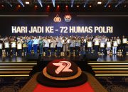 Bid Humas Polda Jabar Menerima Penghargaan Pada Acara Syukuran Dalam Rangka Memperingati Hari Jadi Ke-72 Humas Polri Tahun 2023