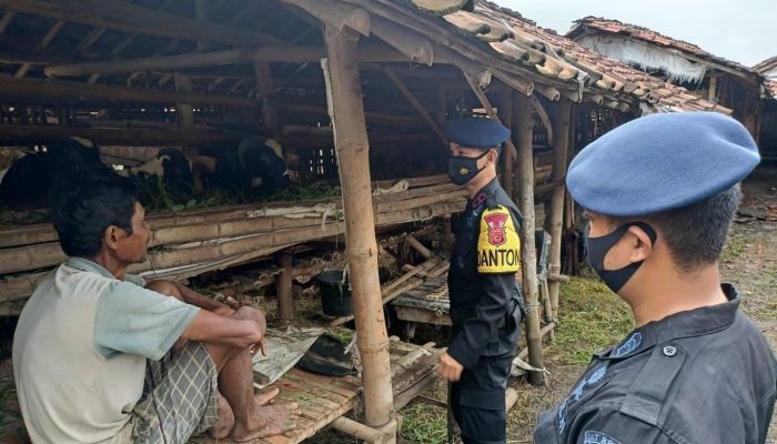 SAT BRIMOB POLDA JABAR LAKSANAKAN PATROLI HARKAMTIBMAS ANTISIPASI PENCURIAN HEWAN TERNAK