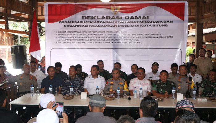 Seluruh Elemen Masyarakat Deklarasi Ciptakan Bitung Damai