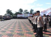 Ops Mantap Brata Lodaya 2024, Personel Polda Jabar Apel Pengamanan Kampanye Capres 02 Kunjungi Ponpes Miftahul Huda Manonjaya