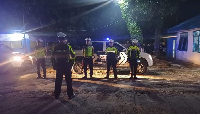 Sat Lantas Polres Simalungun Sukses Gelar Blue Light Patrol demi Keselamatan Berkendara