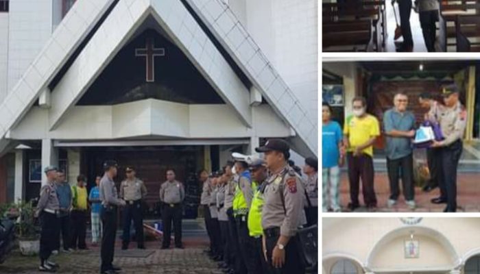 SAMBUT NATAL 2023, POLRES PEMATANG SIANTAR LAKSANAKAN BAKSOS DI GKPI JALAN SIMBOLON DAN HKBP SUKADAME
