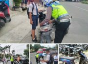 TIDAK MENGGUNAKAN HELM,PELAJAR LANGSUNG DITILANG SATLANTAS POLRES PEMATANG SIANTAR