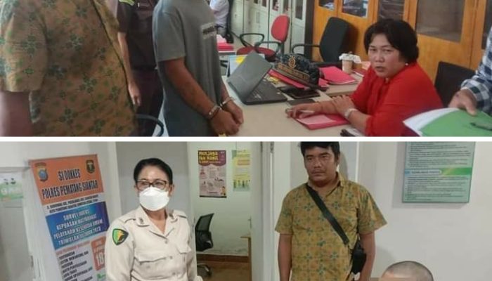 POLSEK SIANTAR MARTOBA SERAHLKAN TAHAP II PERKARA PENCURIAN BESI PENTOL REL KERETA API