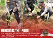 Sinergitas TNI – Polri Melalui Kegiatan Penanaman 800 Bibit Pohon di Desa Cinta Karya ,Kecamatan Sindang Kereta, Kabupaten Bandung Barat