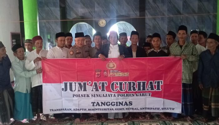 Polsek Singajaya Polres Garut Tampung Aspirasi Masyarakat Dalam Kegiatan Jum’at Curhat