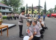Kapolres Garut Pimpin Upacara Kenaikan Pangkat Polri Periode 01 Januari 2024