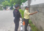 Anggota Brimob Jabar Melaksanakan Patroli Harkamtibmas Di Bank Indonesia