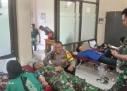 Sinergitas TNI Polri, Polsek Cikelet Ikuti Giat Donor Darah