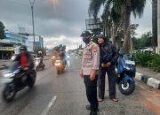 Personel Polsek Babakan Ciparay menempati Strong Point Gatur Sore Hari