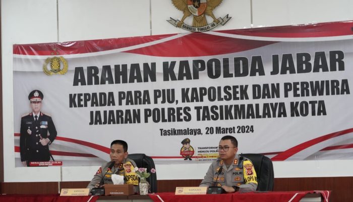 Kapolda Jabar, Ajak Personel Jajaran Polres Tasikmalaya Kota Junjung Netralitas dan Soliditas dalam Rangkaian Pengamanan Pesta Demokrasi