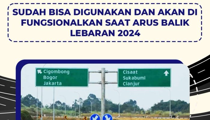 TOL BOCIMI SUDAH BISA DIGUNAKAN DAN AKAN DIFUNGSIONALKAN SAAT ARUS BALIK LEBARAN 2024