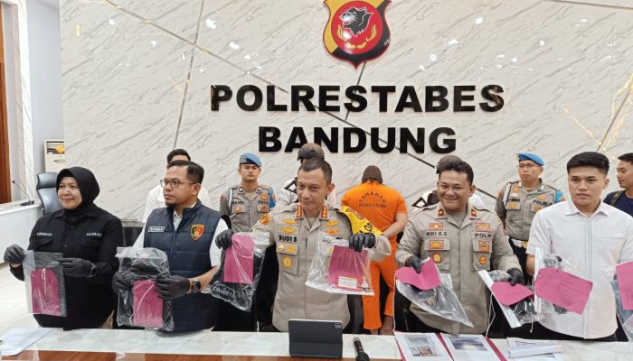 Sat Reskrim Polrestabes Bandung dan Polsek Coblong Tangkap Pelaku pembunuhan di Apartemen Jardin