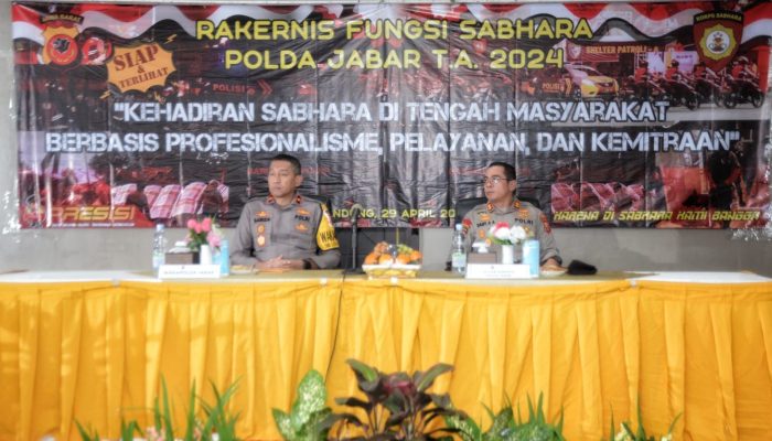 Wakapolda Jabar Pimpin Pembukaan Rakernis Fungsi Sabhara TA. 2024