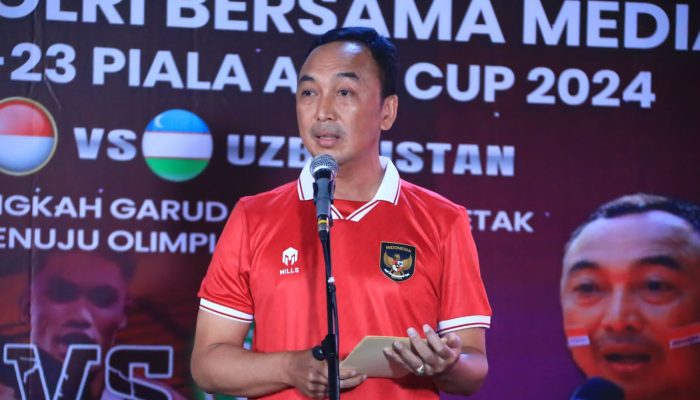 Nobar Timnas Indonesia U-23 Vs Uzbekistan U-23 Bareng Wartawan, Kadiv Humas Bicara Persatuan Bangsa