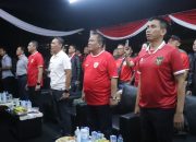 KAPOLDA JABAR, BERSAMA DENGAN PJ GUBERNUR, PANGDAM III SILIWANGI DAN FORKOPIMDA JABAR NONTON BARENG (NOBAR) PERTANDINGAN SEPAKBOLA PIALA ASIA U-23 ANTARA TIMNAS INDONESIA U-23 VS TIMNAS IRAQ U-23