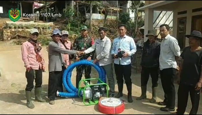 Koramil 1107/Limbangan Garut, Giat Penguatan Perluasan Areal Tanam (PAT) Padi, dengan Pompanisasi Bantuan Kementan