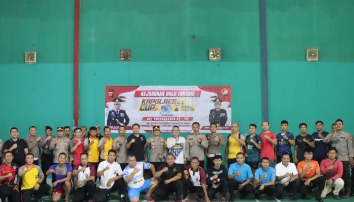 Sambut HUT Bhayangkara ke-78, Kapolres Lebak buka Kejuaraan Bulu Tangkis “Kapolres Cup