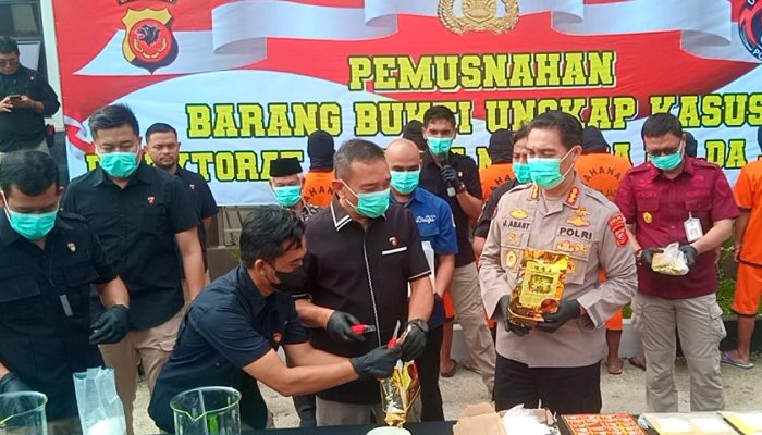 Dit Reserse Narkoba Polda Jabar Musnahkan Puluhan Kilo Jenis Sabu