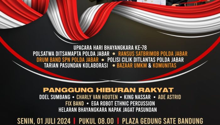 Polda Jabar Gelar Pesta Rakyat Hari Bhayangkara Ke – 78 di Gasibu Besok, Ada Panggung Hiburan dan Stand Kuliner Gratis