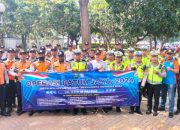 Satuan lalulintas Polres dan Suku Dinas Perhubungan Jakarta Barat : Sosialisasikan Oprasi Patuh Jaya 2024.