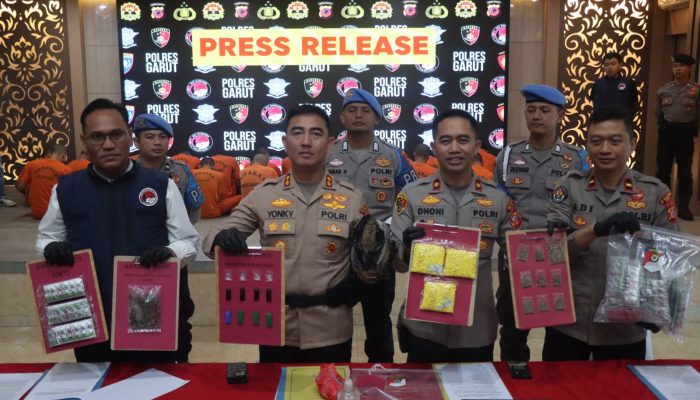 Polres Garut Amankan Puluhan Tersangka Kasus Tindak Pidana Narkoba Dalam Operasi Antik Lodaya Tahun 2024