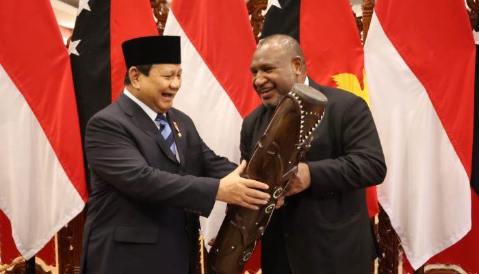 Bahas Kerja Sama Pertahanan Menhan Prabowo Terima Kunjungan PM Papua Nugini