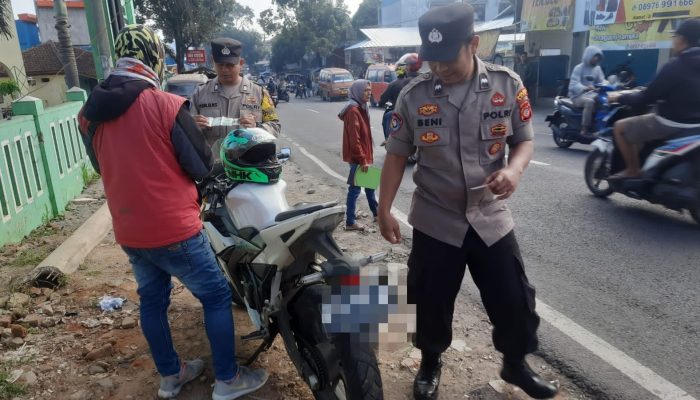 Operasi Patuh Lodaya 2024, Polsek Banyuresmi Kembali Jaring Pengguna Knalpot Brong