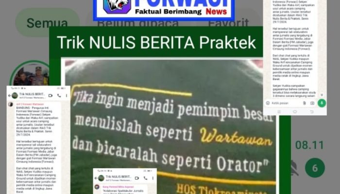 Ada Pesan Khusus Dibalik Kolaborasi Forwaci dan FM Jabadar Rencanakan Camping and Healing Study 3 Dimensi Ilmiah