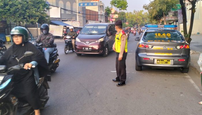 Unit Samapta Polsek Cibeunying Kidul giat gatur pagi