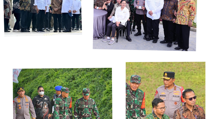 Panglima TNI Dampingi Presiden RI Tinjau Embung MBH dan Sumbu Kebangsaan di IKN