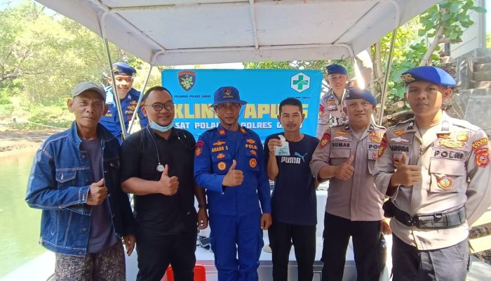 Satpolairud Polres Garut Bersama PKM Gelar Klinik Apung