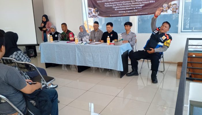 Bhabinkamtibmas Polsek Bandung Kidul Hadiri Rapat Pleno Terbuka Rekapitulasi Daftar Pemilih Hasil Pemutakhiran