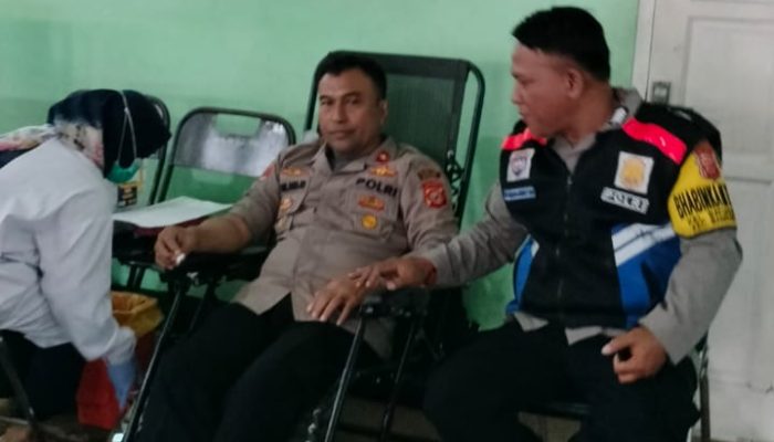 Bhabinkamtibmas Dampingi Kapolsek Bandung Kidul Monitoring dan Ikut Donor Darah di Komplek Sapta Taruna (PU)