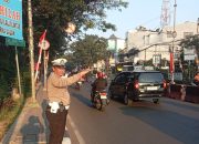 Jajaran Lalu Lintas Polsek Cibeunying Kaler Gelar Yanmas Pagi