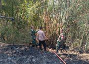 Polsek Tarogong Kaler Cek Lokasi Kebakaran Lahan Kebun Bambu
