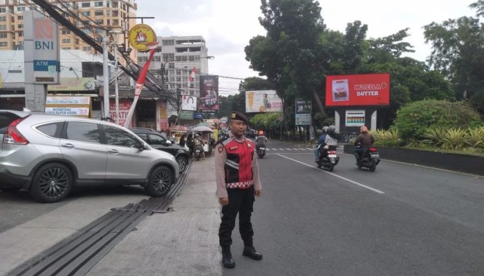 Polsek Cidadap Gelar Protap Siang Antisipasi Gangguan Kamseltibcar Lantas