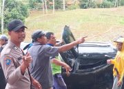 Polsek Banjarwangi Evakuasi Korban Laka Lantas Tunggal