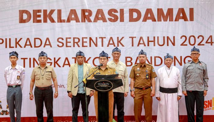 Kota Bandung Gelorakan Deklarasi Damai Pilkada serentak 2024