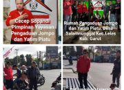 Cecep Sopandi Pimpinan 33 (Kukuh, Kuat, Keras) Giat Serah Terima Rumah Pengaduan Jompo dan Anak Yatim, dan Renovasi Besi Penghubung Jalan