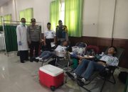 Sinegritas TNI POLRI monitoring giat donor darah di Pesantren Nurul Iman kelurahan cibaduyut wetan