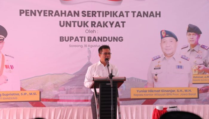 Kang DS: Tahun Ini Program PTSL Hampir 70.000 Bidang di Kabupaten Bandung