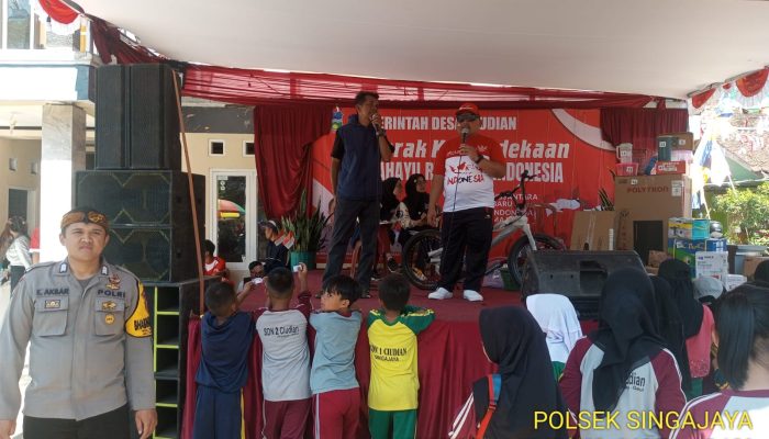 Polsek Singajaya Lakukan Pengamanan Jalan Santai