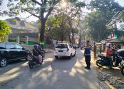 Bhabinkamtibmas Polsek Sukajadi Laksanakan Strong Point Pagi Di Gerbang Sekolah