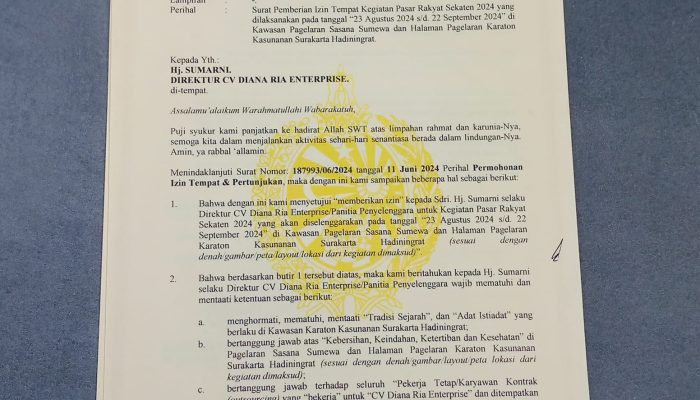 Viralnya Pemberitaan Terkait Penyelenggara Pasar Malam Sekaten oleh PB XIII, INILAH FAKTA NYA!!!!!!