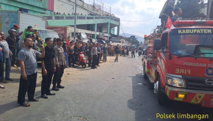 Polsek Limbangan Polres Garut Cek Kebakaran Yang Melanda Pesantren Yapinur