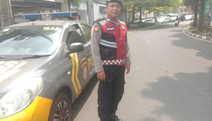 Minggu Sore, Unit Samapta Polsek Sukajadi Optimalkan Patroli Strong Point