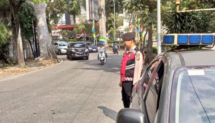 Antisipasi Rawan Kriminalitas Siang Hari, Unit Samapta Polsek Sukajadi Polrestabes Bandung Patroli Strong Point